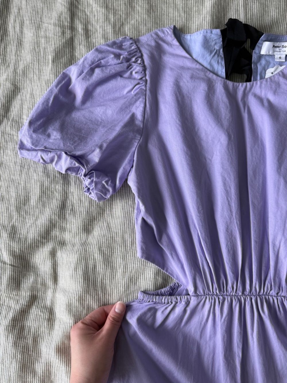 Peter Som Collective Lilac Tiered Midi Dress with Cutout Waist - Picture 6 of 6